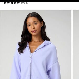 Fabletics Lavender Zip Hoodie